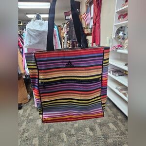 Adidas Tote Beach Gym Bag Multicolor Rainbow Stripes